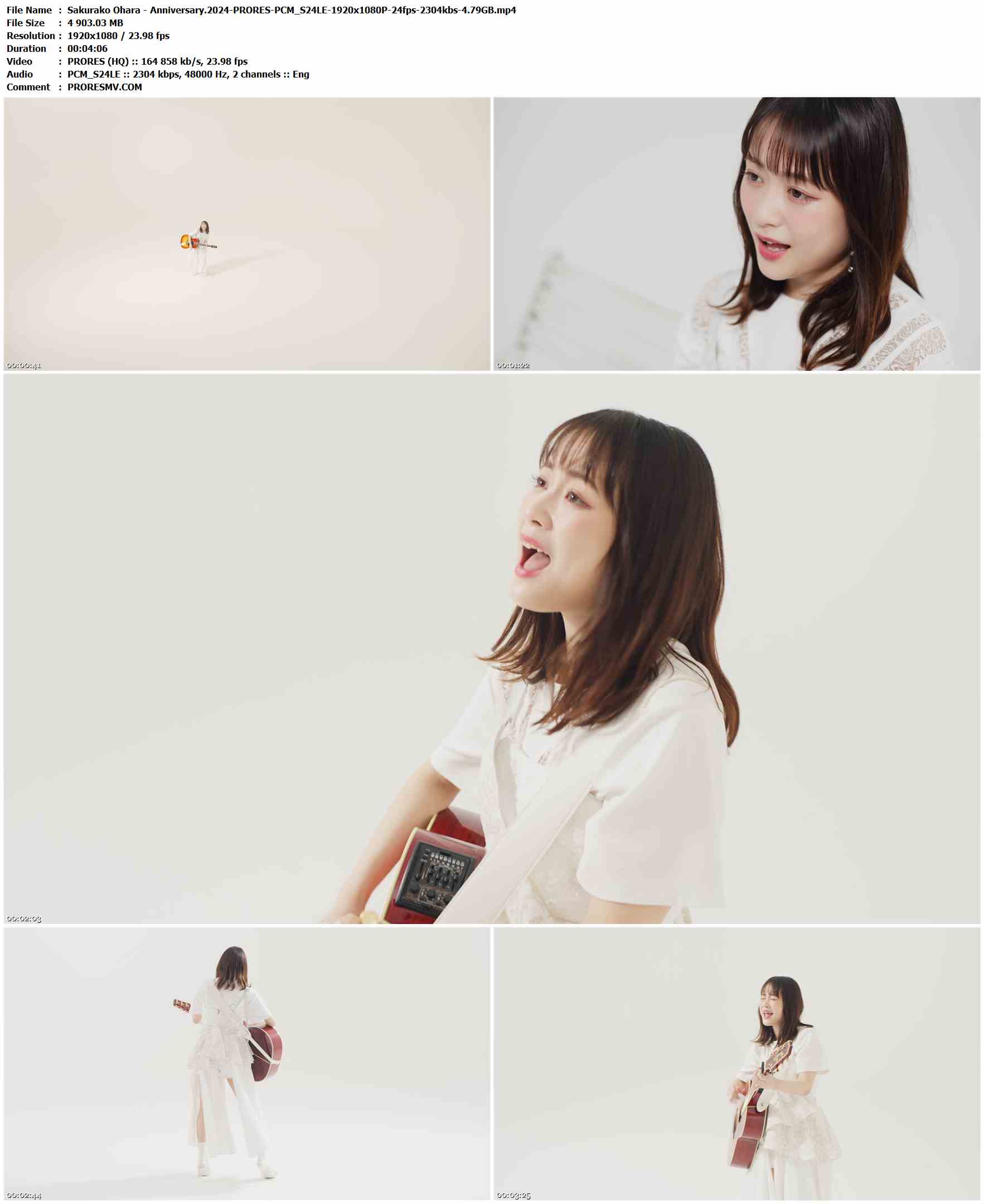 Sakurako Ohara - Anniversary.2024-PRORES-PCM_S24LE-1920x1080P-24fps-2304kbs-4.79GB官方MV_高清MV